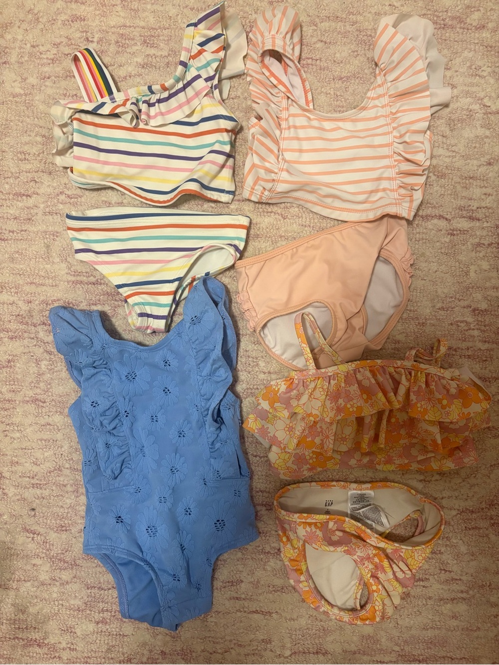 Bundle of 2T girls bathing suits
